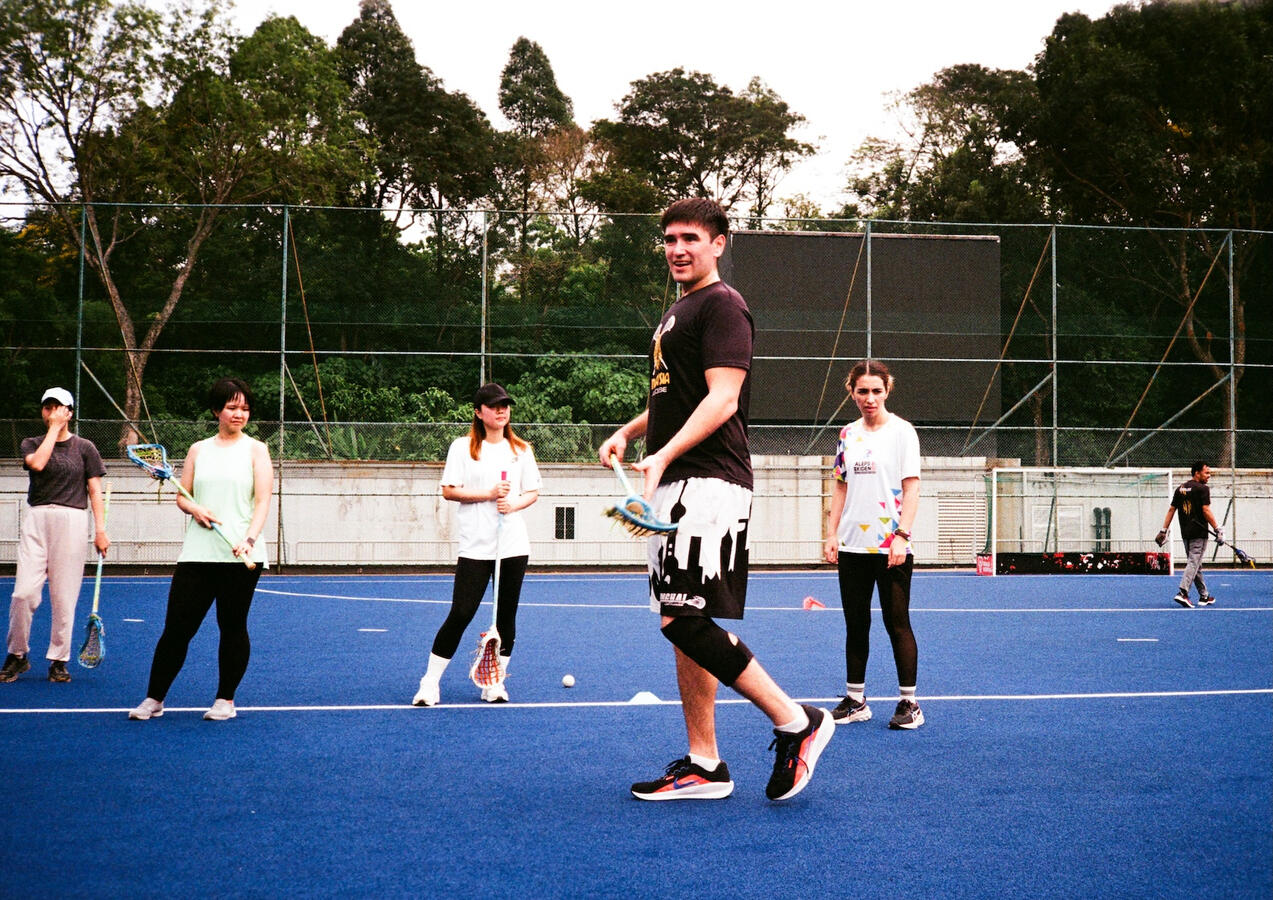 Jake coaching new players